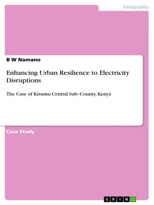 cover image of Enhancing Urban Resilience to Electricity Disruptions